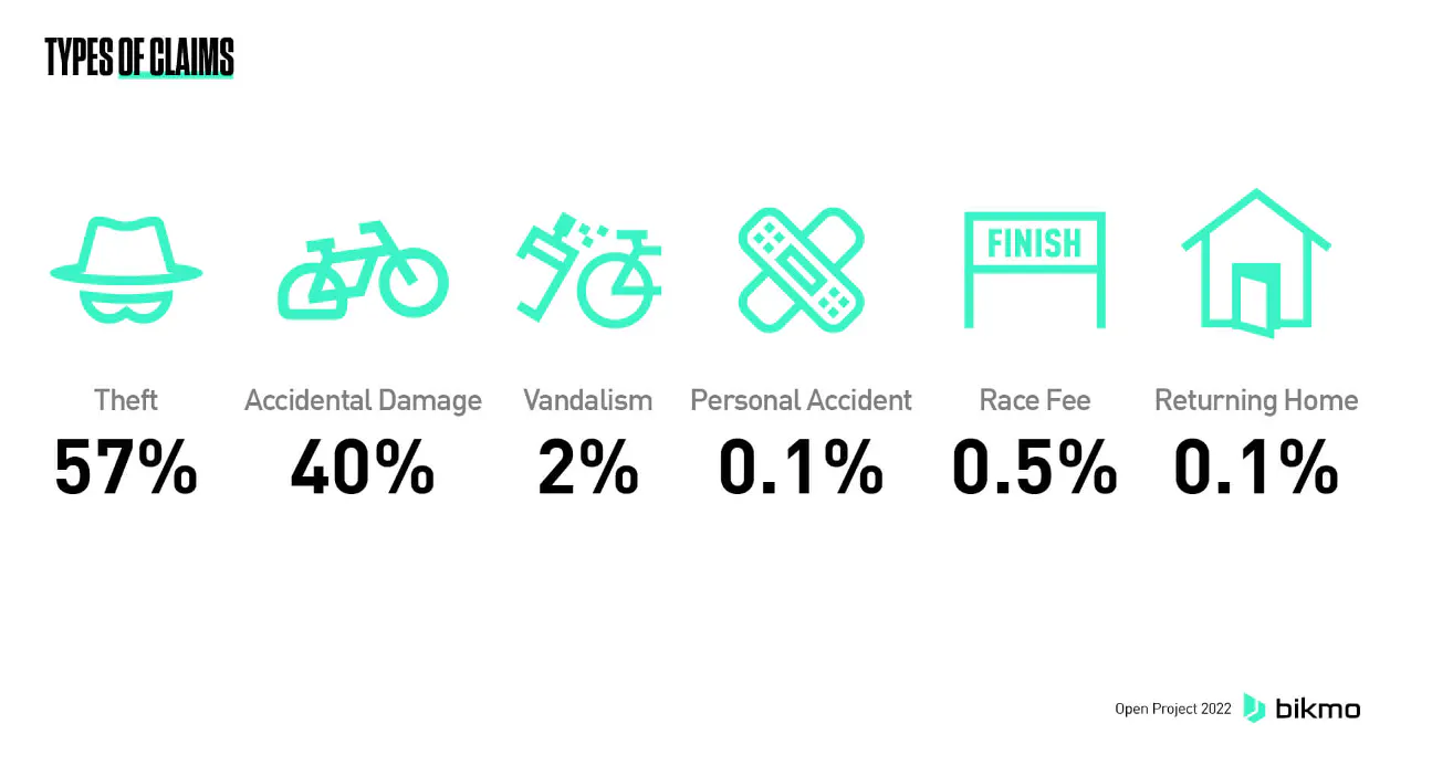 Bike insurance claim type infographic