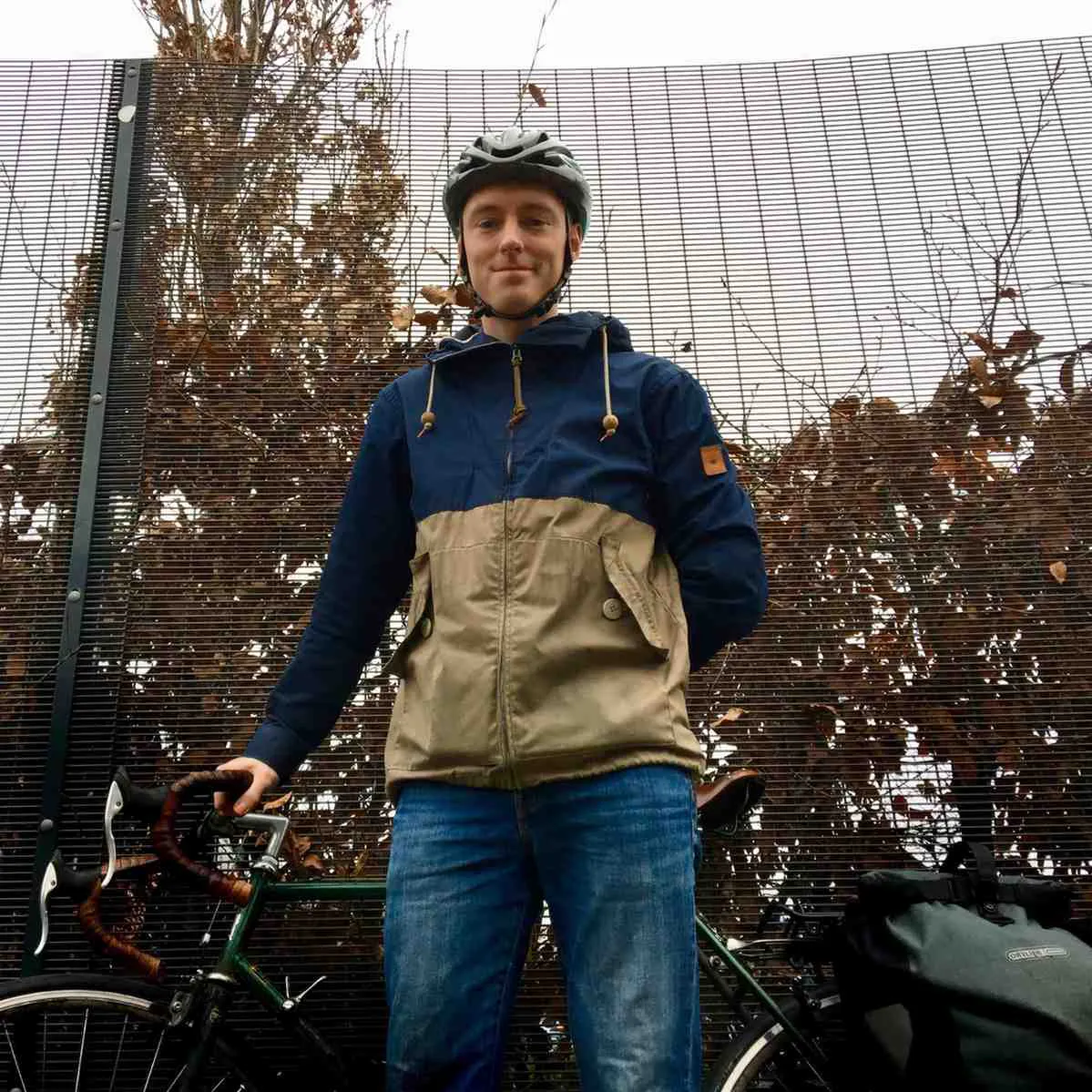 Jamie with a bike